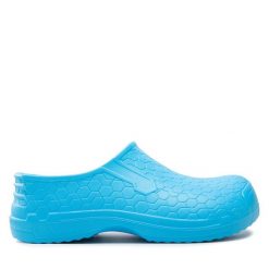 Klapki Dry Walker. Niebieskie klapki Dry Walker, bez wzorów, bez obcasa, bez zapięcia. Za 59.99 zł.