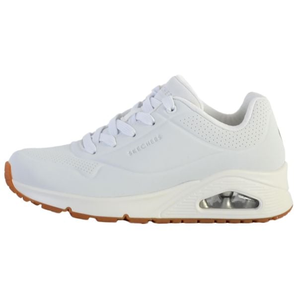 Buty sportowe damskie Skechers Uno stand On Air. Białe buty sportowe lifestyle Skechers, bez wzorów, z materiału, sportowe, bez zapięcia, skechers sport. Za 259.00 zł.