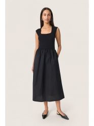 Soaked in Luxury Sukienka w kolorze czarnym rozmiar: XS. Czarne sukienki Soaked in Luxury, xs, bez wzorów, bez kołnierzyka, bez ramiączek, midi, rozkloszowane. Za 208.99 zł.