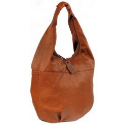 Worek skórzany LOOK MADE WITH LOVE 519 rudy. Brązowe shopper bag Look made with Love, bez wzorów, ze skóry, małe, bez dodatków. Za 399.99 zł.