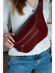 Victor & Hugo Paris Skórzana saszetka "Isla" w kolorze bordowym - 40 x 15 x 3 cm rozmiar: onesize. Czerwone nerki i saszetki Victor & Hugo Paris, bez wzorów, z materiału, sportowe, bez dodatków. Za 217.99 zł.