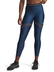 Under Armour Legginsy sportowe "HeatGear Mesh" w kolorze granatowym rozmiar: S. Niebieskie legginsy Under Armour, bez wzorów, z materiału, sportowe. Za 129.95 zł.