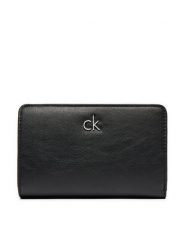 Calvin Klein Duży Portfel Damski Ck Daily Medium Bifold_Pbl K60K613075 Czarny. Czarne portfele Calvin Klein, bez wzorów, ze skóry. Za 199.99 zł.