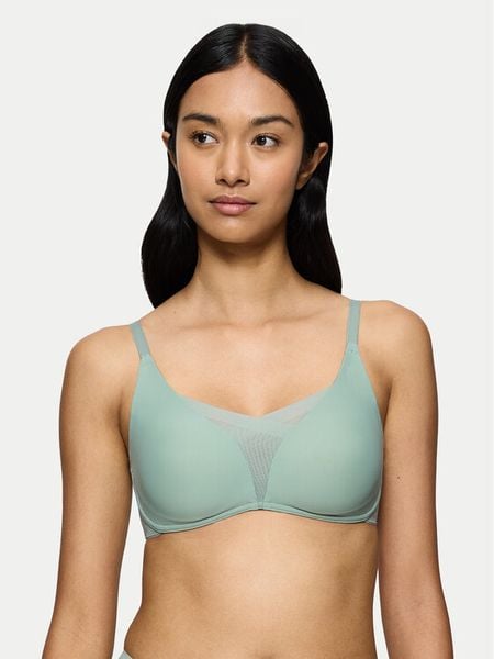 Triumph Biustonosz bezfiszbinowy Shape Smart 10209594 Zielony. Zielone biustonosze Triumph, bez wzorów, z syntetyku. Za 179.99 zł.