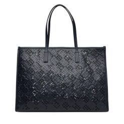 Torebka Tommy Hilfiger. Niebieskie shopper bag Tommy Hilfiger, bez wzorów, bez dodatków. Za 519.99 zł.
