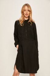 LEE 70s DRESS DAMSKA SUKIENKA BLACK L50PAB01 112111374. Czarne sukienki Lee, l, bez wzorów, bez kołnierzyka, bez ramiączek. Za 189.99 zł.