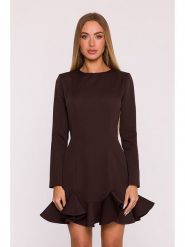 Made of emotion Sukienka w kolorze brązowym rozmiar: M. Brązowe sukienki Made Of Emotion, m, bez wzorów, bez kołnierzyka, bez ramiączek, mini. Za 279.99 zł.