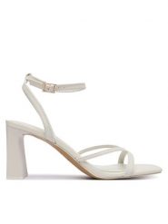 Aldo Sandały Stellare 13922128 Kremowy. Białe sandały Aldo, bez wzorów, ze skóry, bez obcasa, na słupku, bez zapięcia. Za 359.99 zł.
