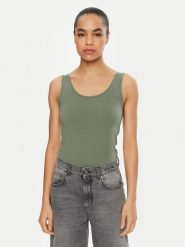 Vero Moda Top Lulu 10326294 Zielony Regular Fit. Zielone topy Vero Moda, s, bez wzorów, z bawełny, bez kołnierzyka, bez ramiączek. Za 29.99 zł.