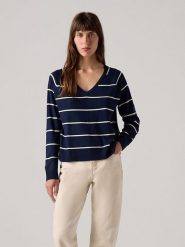 Levi's Sweter w kolorze granatowo-białym rozmiar: S. Niebieskie swetry Levi's, s, bez wzorów, bez ramiączek. Za 140.86 zł.