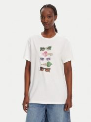Liu Jo T-Shirt WA5343 JS923 M9518 Biały Regular Fit. Białe t-shirty Liu Jo, l, bez wzorów, z bawełny, bez kołnierzyka, bez ramiączek. Za 359.99 zł.