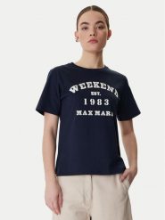 Weekend Max Mara T-Shirt Tenue 2615971051 Granatowy Regular Fit. Niebieskie t-shirty Weekend Max Mara, l, bez wzorów, z bawełny, bez kołnierzyka, bez ramiączek. Za 419.99 zł.