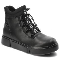 Czarne Botki Filippo Modne Obuwie Damskie. Czarne botki Filippo, bez wzorów, z gumy, eleganckie, bez obcasa, bez zapięcia. Za 179.00 zł.