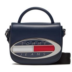 Torebka Tommy Jeans. Niebieskie torebki klasyczne Tommy Jeans, bez wzorów, z jeansu, klasyczne, bez dodatków. Za 319.99 zł.