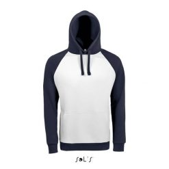 Bluza z kapturem Sol's Seattle. Białe bluzy SOL'S, m, bez wzorów, z bawełny, bez ramiączek, z kapturem. Za 215.50 zł.