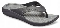 Japonki Dla Dorosłych Crocs Literide Flip. Czarne japonki Crocs, bez wzorów, z materiału. Za 139.99 zł.