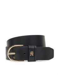 Tommy Hilfiger Pasek Damski Essential Effortless 3.5 AW0AW17757 Czarny. Czarne paski Tommy Hilfiger, bez wzorów, ze skóry. Za 219.99 zł.