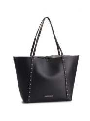 Jenny Fairy Torebka RC16545 Czarny. Czarne shopper bag Jenny Fairy, bez wzorów, ze skóry, bez dodatków. Za 53.99 zł.