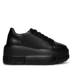 Półbuty Badura. Czarne półbuty wsuwane Badura, bez wzorów, bez obcasa, na płaskiej podeszwie. Za 349.99 zł.