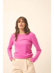 Just Cashmere Kaszmirowy sweter "Vivian" w kolorze różowym rozmiar: M. Różowe swetry Just Cashmere, m, bez wzorów, z kaszmiru, bez ramiączek. Za 384.95 zł.
