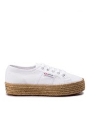 Superga Espadryle 2730 Cotropew S00CF20 Biały. Białe espadryle Superga, bez wzorów, z materiału, bez obcasa. Za 179.99 zł.