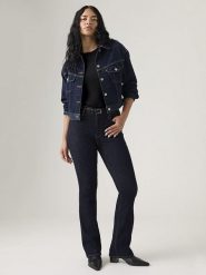 Levi's Dżinsy - Flared fit - w kolorze granatowym rozmiar: W29/L32. Niebieskie jeansy Levi's, l, z aplikacjami, ze skóry, klasyczne, z podwyższonym stanem. Za 238.45 zł.