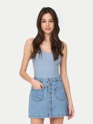 JDY Top Nanna 15180497 Błękitny Slim Fit. Niebieskie topy JDY, xl, bez wzorów, z wiskozy, bez kołnierzyka, bez ramiączek. Za 59.99 zł.