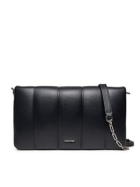 Calvin Klein Torebka Line Quilt Shoulder Bag K60K612787 Czarny. Czarne torebki klasyczne Calvin Klein, bez wzorów, ze skóry, bez dodatków. Za 279.99 zł.