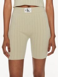 Calvin Klein Jeans Kolarki Label J20J223138 Zielony Slim Fit. Zielone szorty Calvin Klein Jeans, bez wzorów, z jeansu. Za 379.99 zł.