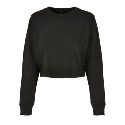 Sweter Damski / Damski Z Przyciętym Dekoltem Z Frotte. Białe swetry BUILD YOUR BRAND, s, bez wzorów, bez ramiączek. Za 97.99 zł.