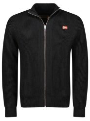 Geographical Norway Kardigan "Flexible" w kolorze czarnym rozmiar: L. Czarne swetry Geographical Norway, l, bez wzorów, bez ramiączek. Za 156.61 zł.