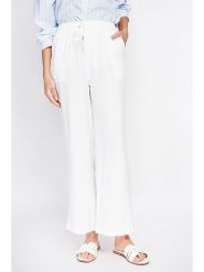 Le Jardin du Lin Spodnie w kolorze białym rozmiar: 34. Białe spodnie materiałowe Le jardin du lin, bez wzorów, z materiału, klasyczne, z standardowym stanem. Za 108.99 zł.