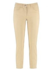 Gerry Weber Dżinsy - Regular fit - w kolorze beżowym rozmiar: 42. Brązowe jeansy Gerry Weber, z aplikacjami, ze skóry, klasyczne. Za 197.63 zł.
