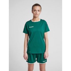 Hummel KOSZULKA DAMSKA T-shirt hmlAUTHENTIC POLY JERSEY WOMAN. Białe t-shirty sportowe Hummel, m, bez wzorów, z jersey, bez ramiączek. Za 85.00 zł.