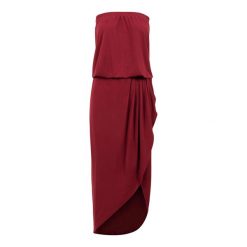 Wiskozowa Sukienka Bandeau Dla Kobiet. Brązowe sukienki Urban Classics, s, bez wzorów, z wiskozy, sportowe, bez kołnierzyka, bez ramiączek, sportowe. Za 120.99 zł.