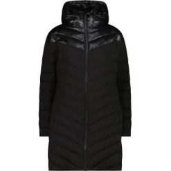 Cmp WOMAN LONG COAT długi płaszcz damski 100% poliester. Czarne płaszcze CMP, bez wzorów, z poliesteru, bez kaptura. Za 478.00 zł.