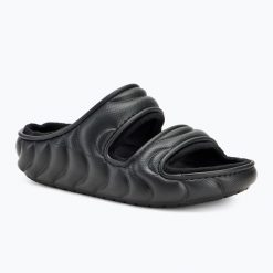 Klapki Crocs Classic Cozzzy Overpuff Sandal. Czarne klapki Crocs, bez wzorów, bez obcasa, bez zapięcia. Za 229.99 zł.