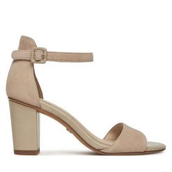 Czółenka Tamaris. Brązowe czółenka Tamaris, bez wzorów, bez obcasa, bez zapięcia. Za 259.99 zł.