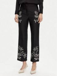 Marella Spodnie materiałowe Egizio 2513131043 Czarny Flare Fit. Czarne spodnie materiałowe Marella, bez wzorów, z materiału. Za 929.99 zł.