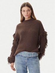 ONLY Sweter Molly 15363467 Brązowy Regular Fit. Brązowe swetry ONLY, m, bez wzorów, z syntetyku, bez ramiączek. Za 179.99 zł.