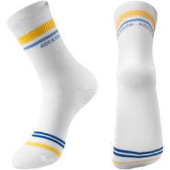 Skarpetki rowerowe kolarskie antybakteryjne Rockbros RB4900 unisex. Białe skarpetki ROCKBROS, bez wzorów. Za 29.90 zł.