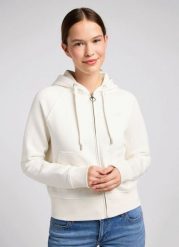 DAMSKA BLUZA LEE ZIP THROUGH HOODIE ECRU 112350174. Bluzy Lee, l, bez wzorów, bez ramiączek, bez kaptura. Za 189.99 zł.