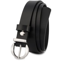 Pasek skórzany BELTIMORE r.100-115 cm O20 czarny. Czarne paski bez wzorów. Za 49.90 zł.