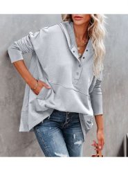 Milan Kiss Bluza w kolorze szarym rozmiar: M. Szare bluzy Milan Kiss, m, bez wzorów, bez ramiączek, z kapturem. Za 165.99 zł.