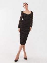 Pinko Sukienka koktajlowa 101666 7585 Czarny Slim Fit. Czarne sukienki Pinko, bez wzorów, z syntetyku, wizytowe, bez kołnierzyka, bez ramiączek. Za 2,439.00 zł.