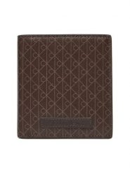 Calvin Klein Portfel Coated Ns Slim Billfold LV04D1084G Brązowy. Brązowe portfele Calvin Klein, bez wzorów, ze skóry. Za 219.99 zł.