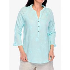 Koszula turystyczna damska Royal Robbins Oasis Tunic II 3/4 Sleeve. Zielone koszule ROYAL ROBBINS, bez wzorów, casualowe, bez kołnierzyka, bez ramiączek. Za 377.99 zł.
