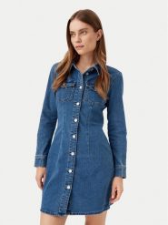 ONLY Sukienka jeansowa Believe 15326613 Niebieski Slim Fit. Niebieskie sukienki ONLY, xs, bez wzorów, z bawełny, bez kołnierzyka, bez ramiączek. Za 129.99 zł.