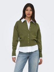 ONLY Kardigan w kolorze khaki rozmiar: S. Brązowe swetry ONLY, s, bez wzorów, bez ramiączek. Za 144.95 zł.