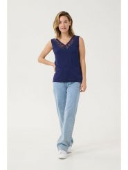 Cream Top "Trulla" w kolorze niebieskim rozmiar: M. Niebieskie topy Cream, m, bez wzorów, z koronki, bez kołnierzyka, bez ramiączek. Za 66.16 zł.